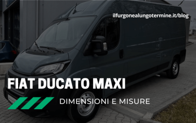 Fiat Ducato Maxi dimensioni vano carico e misure