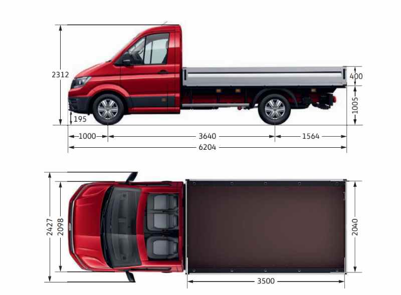 Dimensioni nuovo Crafter camioncino